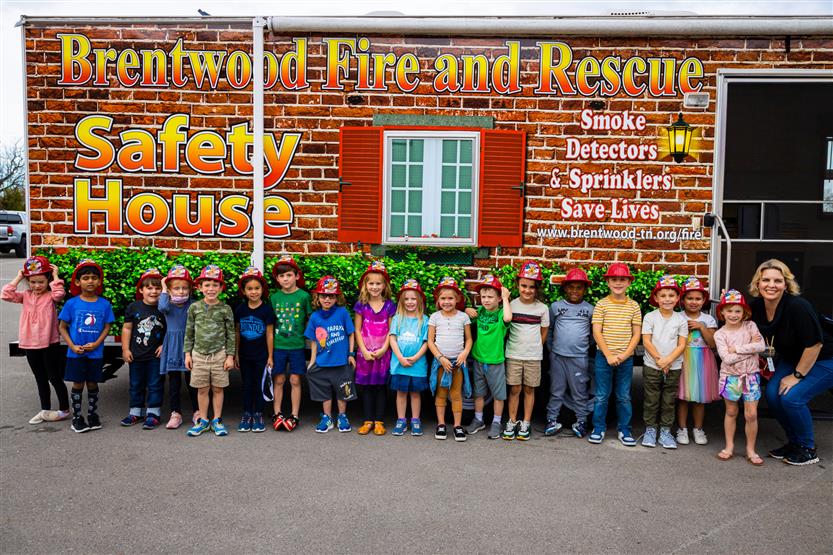 Thompson's Station Elementary students practice fire safety